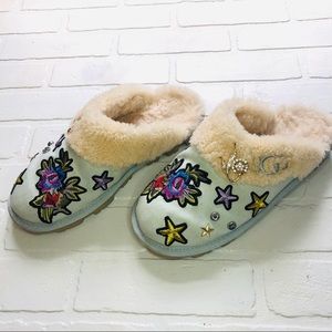 UGG Patch It Slippers in Bleached Denim